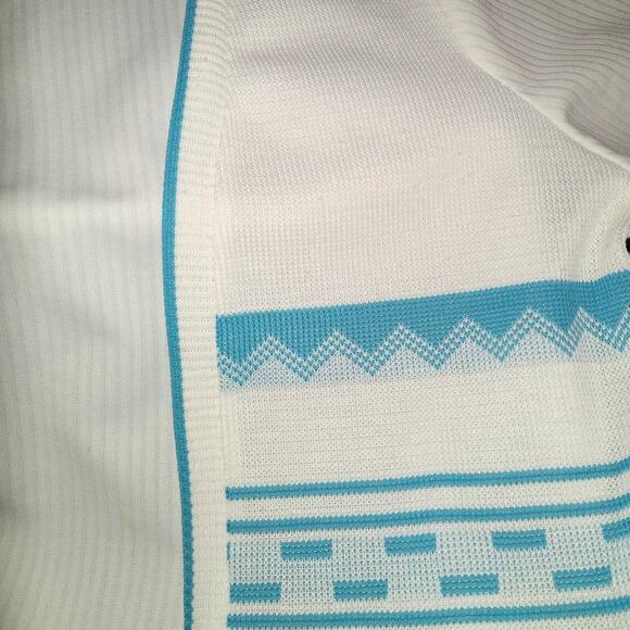 70's Vintage Blue Dress with Matching Jacket and Belt Size 10 - Picture 5 of 7